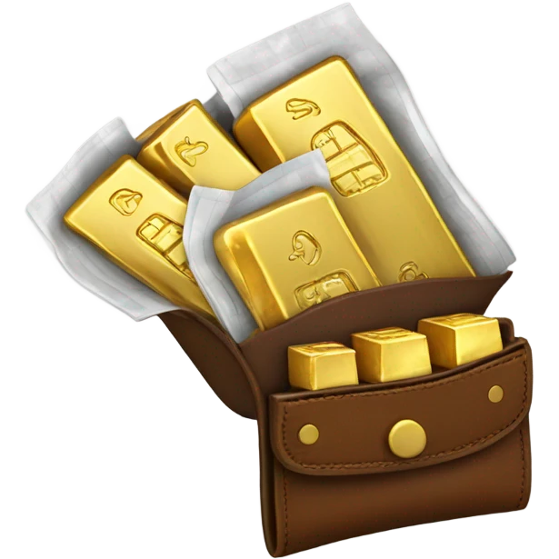 gold bars in wallet emoji