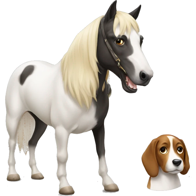DOG AND HORSE  emoji