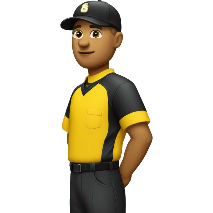 umpire with yello shirt emoji