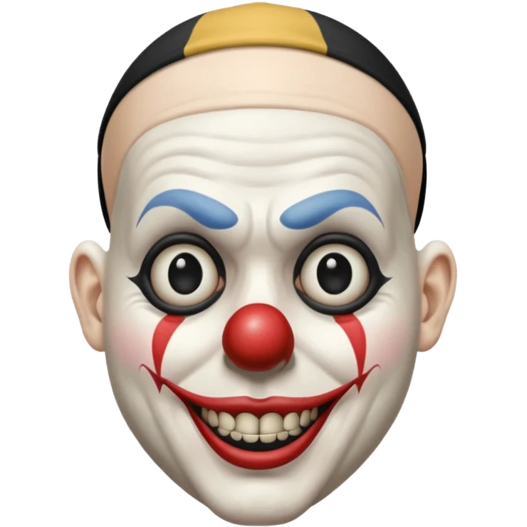 Art the clown (Bald mime with a small black cap on his head) Terrifier movie emoji