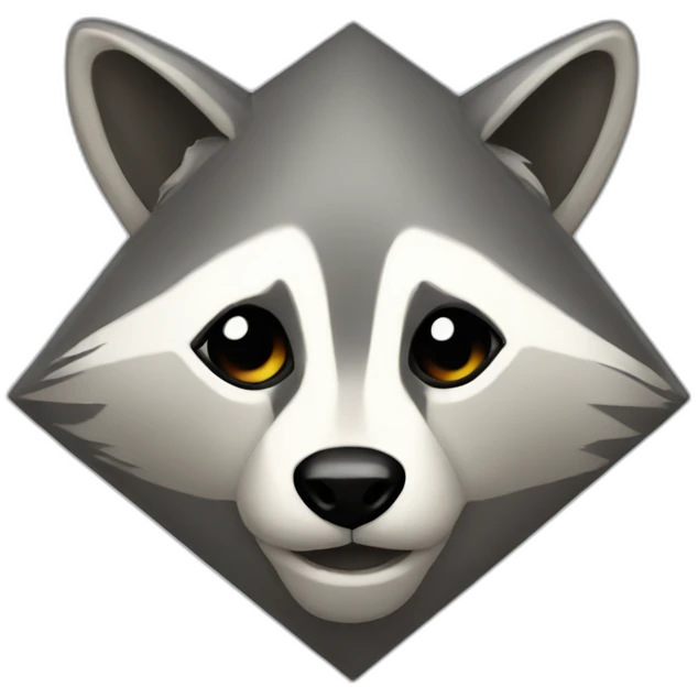 raccon head in a diamond emoji