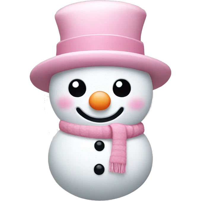 cute light pink snowman emoji