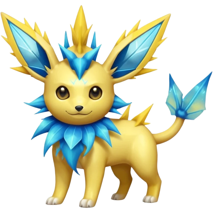 Shiny iridescent Electrike-Jolteon-Vaporeon-Fusion emoji