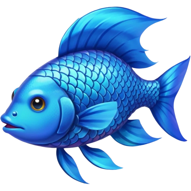 fish with blue hair emoji