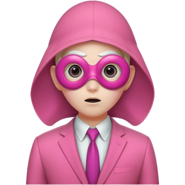 squid Game Guard — Circle mask (pink suit) emoji