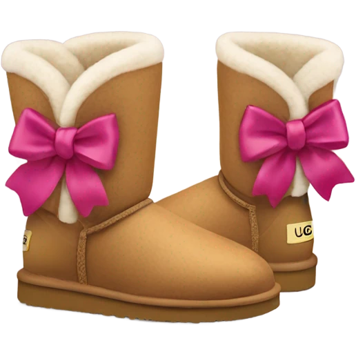 ugg boots with bows emoji