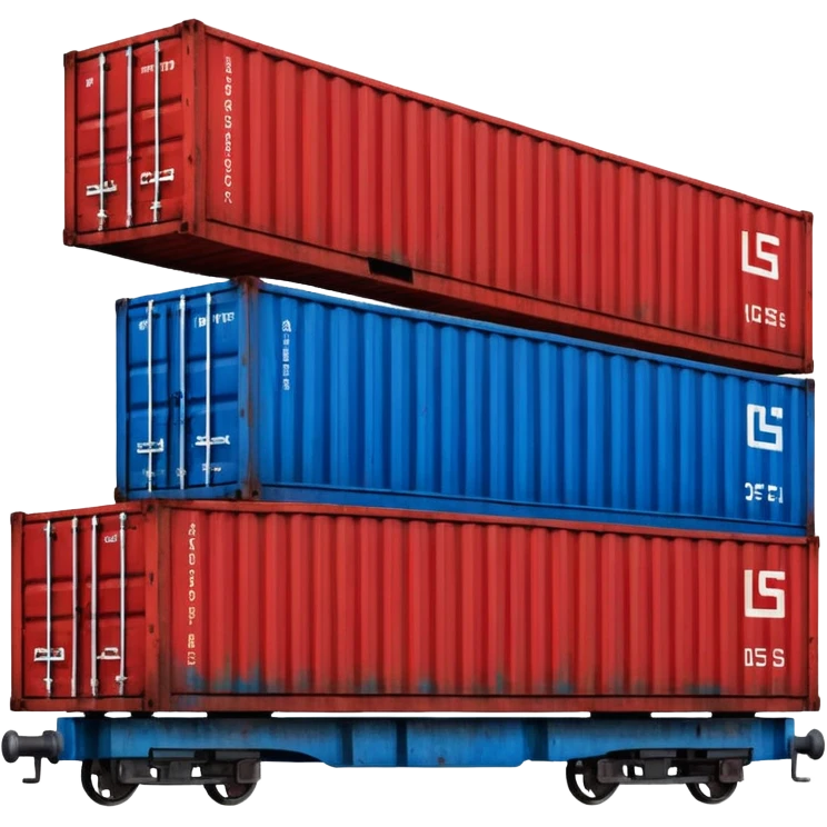 containers on a train emoji