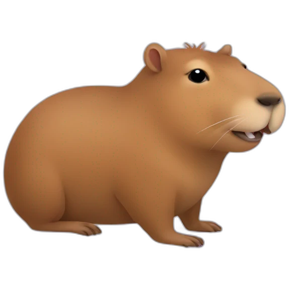 Capybara happy at home emoji
