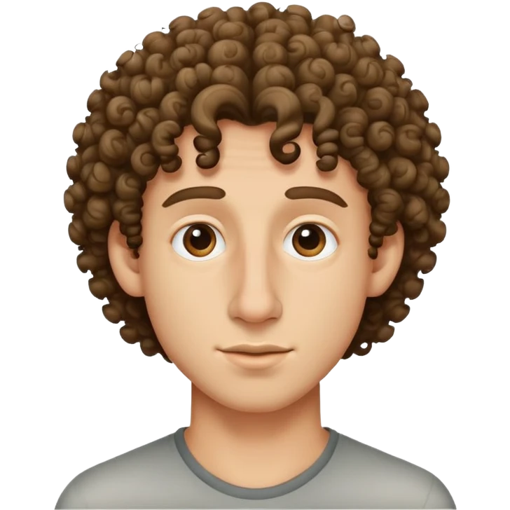 ragazzo riccio col naso grosso emoji