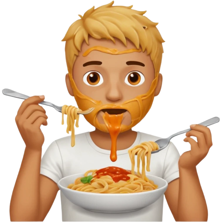 the man who eats pasta emoji