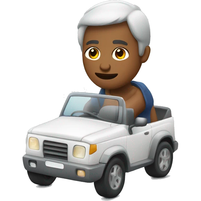 Créa un emoji manejando carro emoji