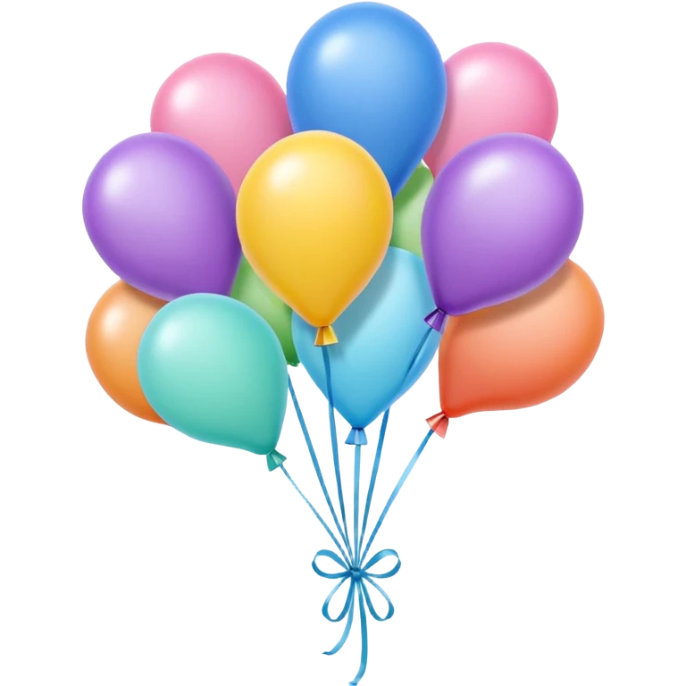 flowert shaped flying balloons emoji