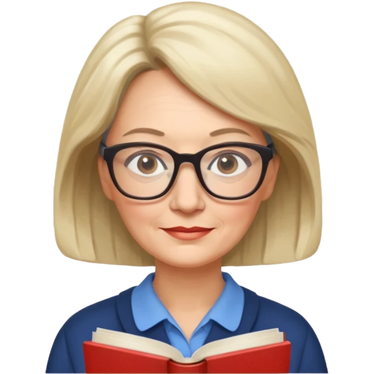 Catherine is 53 years old, she live with her husband and she is a literature teacher emoji