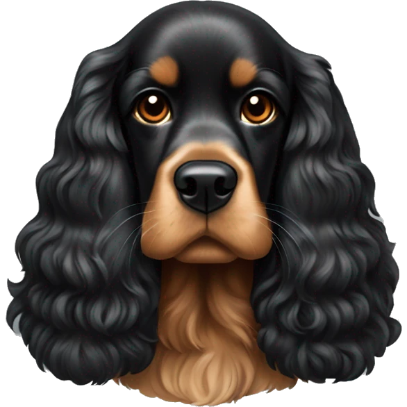 black, red and gold cocker spaniel emoji