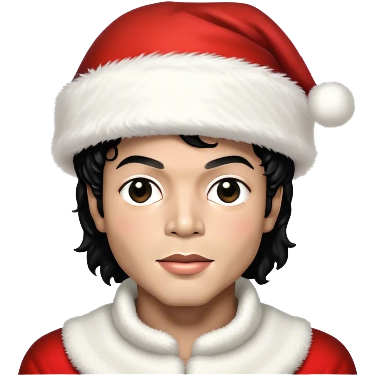 michael jackson wearing a santa hat emoji