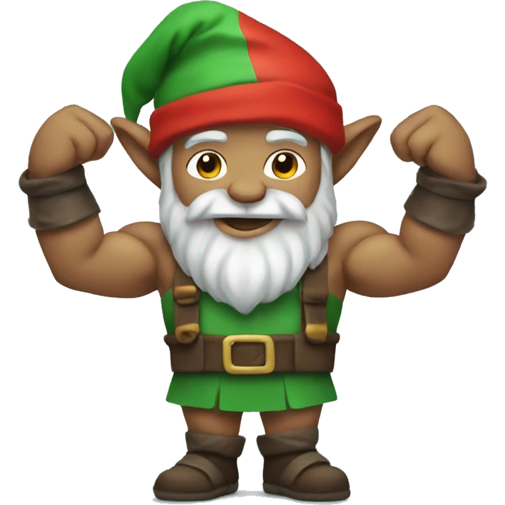 A lutin with big muscles  emoji