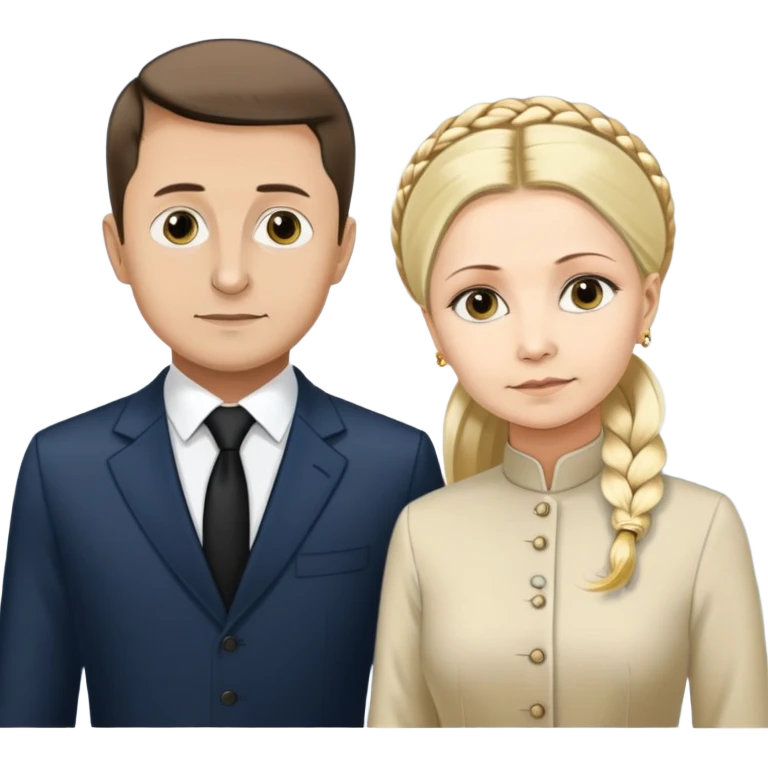 Зеленський стоит около Тимошенко голий emoji