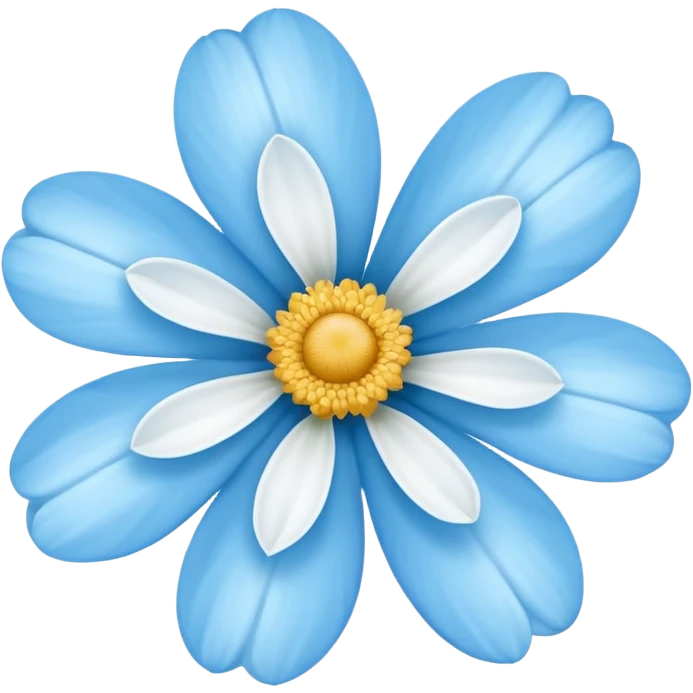 light blue  flower with a white center emoji