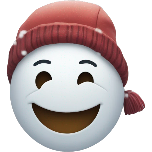 smiling smiley in a snow bank emoji