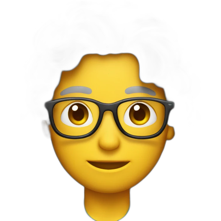 Perdona mayor con poco pelo y gafas emoji