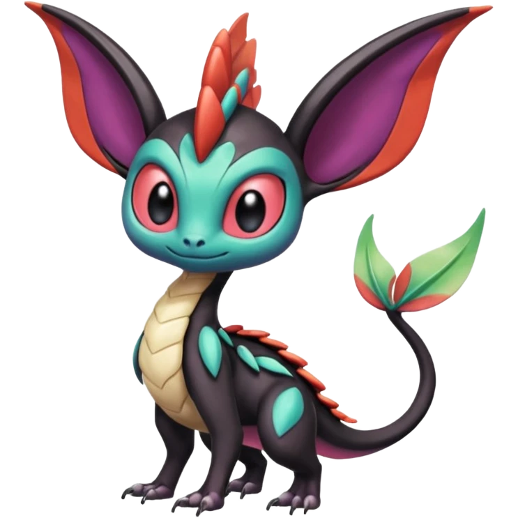 Shiny Cute Realistic Exotic Colorful Meloetta-Noivern-Stitch-Toothless-Fakémon-creature-hybrid emoji