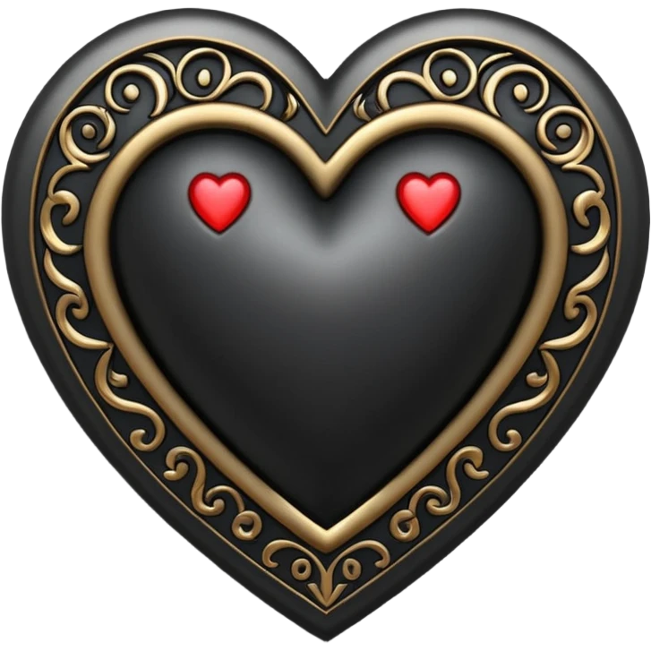 black metal make up heart emoji