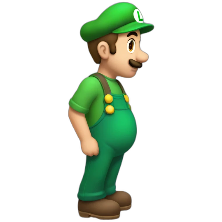 pregnant luigi side view emoji