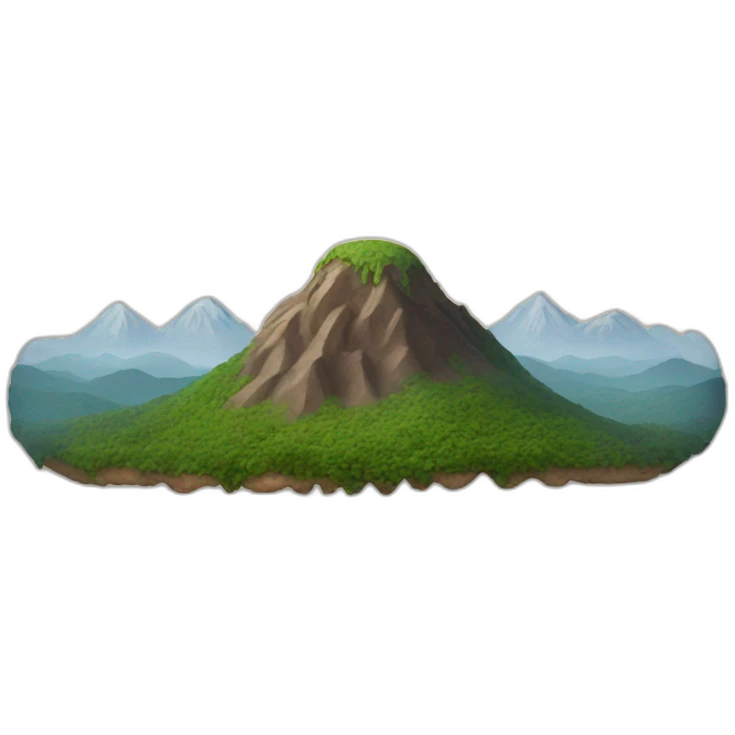 moutain in burger emoji