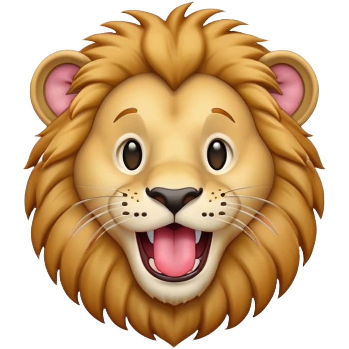 Lion with tongue sticking out  emoji