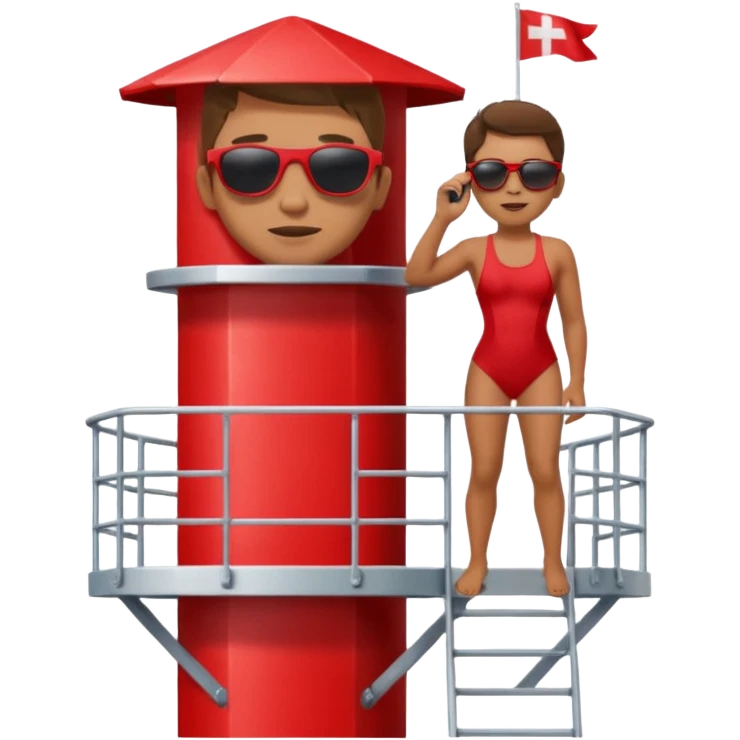 Lifeguard on watch tower emoji