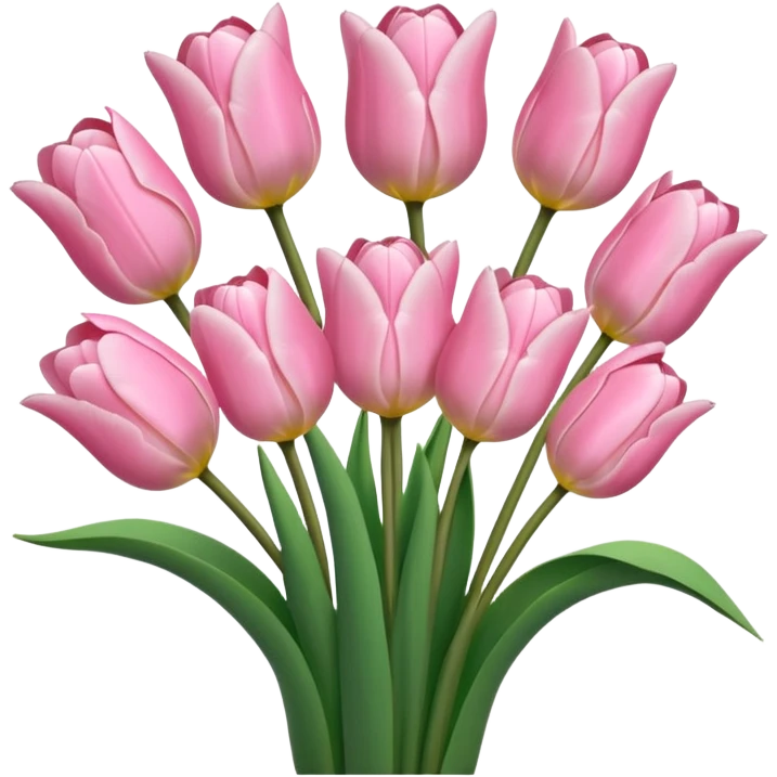 A bunch of light pink tulips emoji