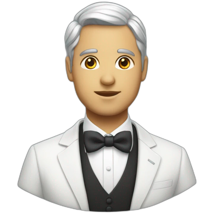 white jehovah witness with bow tie emoji