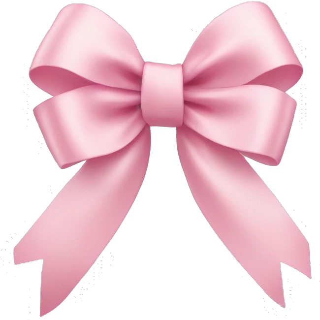 light pink ribbon bow emoji