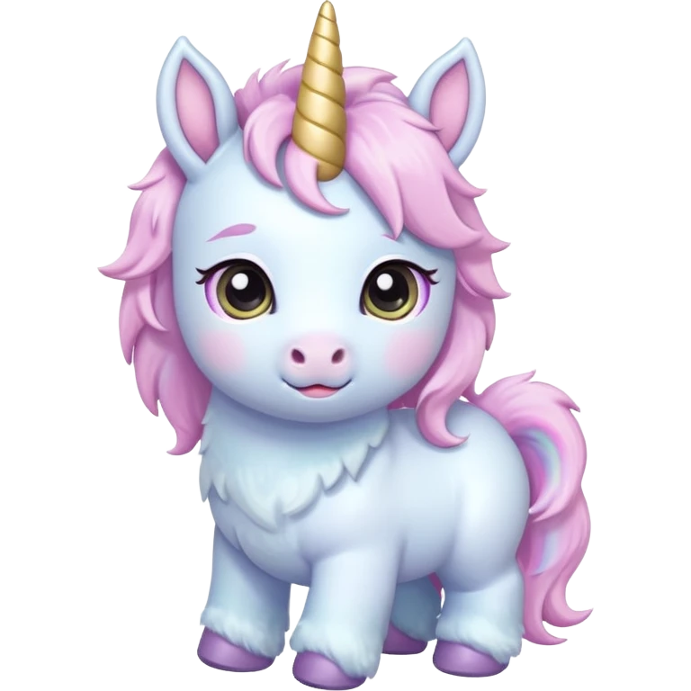 baby unicorn, chibi full body emoji