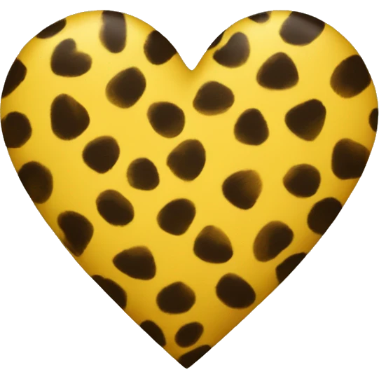 animal print yellow heart  emoji