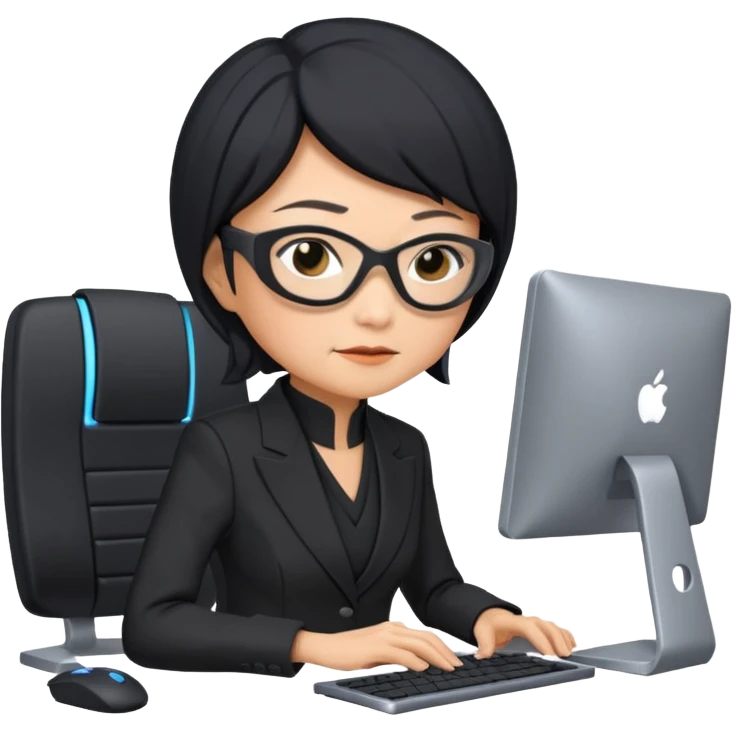grandmother ninja working in GenAI emoji