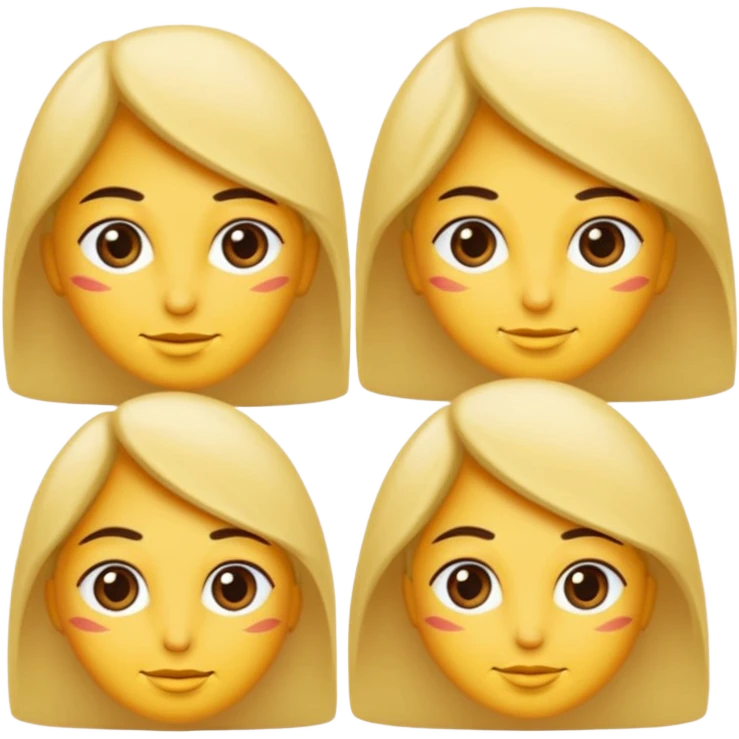 Saçları sarışın çok güzel ve çok uzun olan kadın emoji