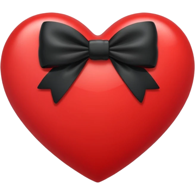 heart with a black bow emoji