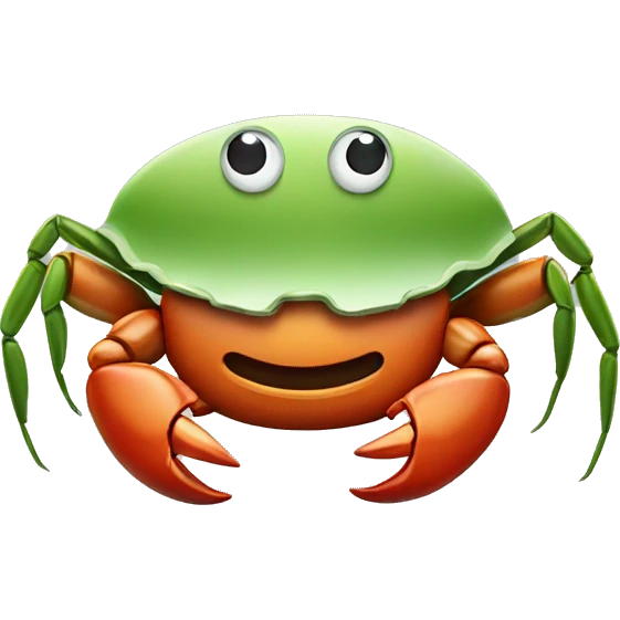 Crab with money emoji