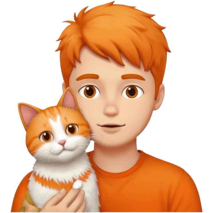 Cat kissing a man emoji