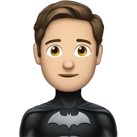 Tobey Maguire wearing a Batman suit emoji