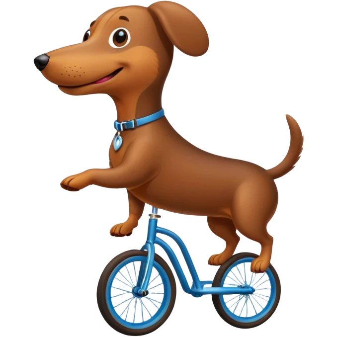 Weiner dog on a unicycle  emoji