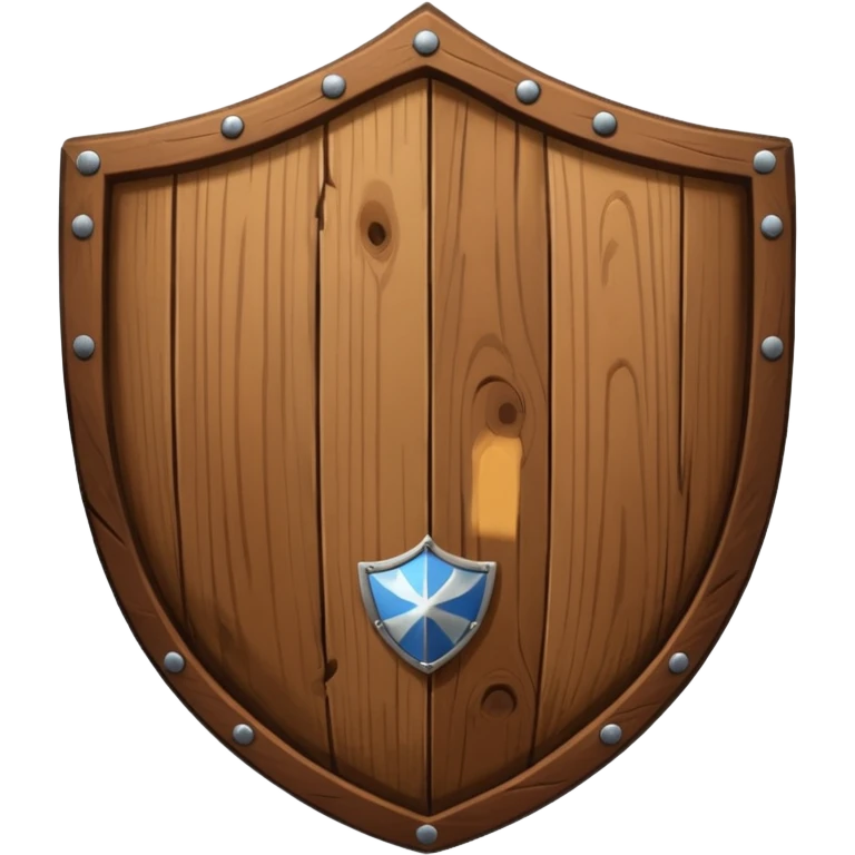 brown oaken shield with no face on it emoji