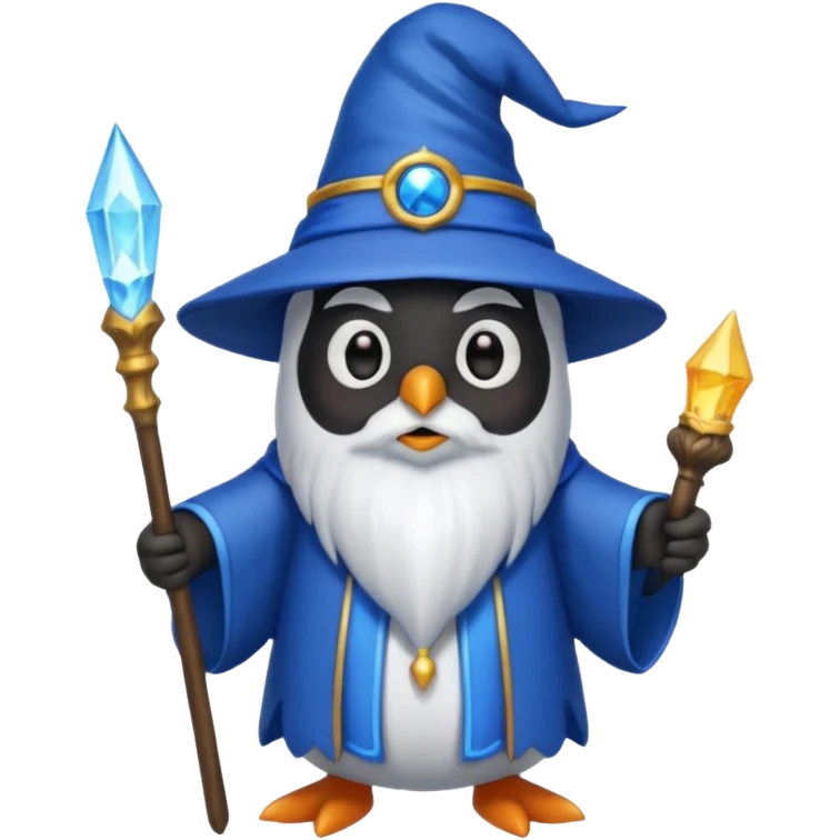Penguin Wizard emoji