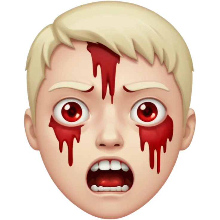 A pail white bloody character emoji
