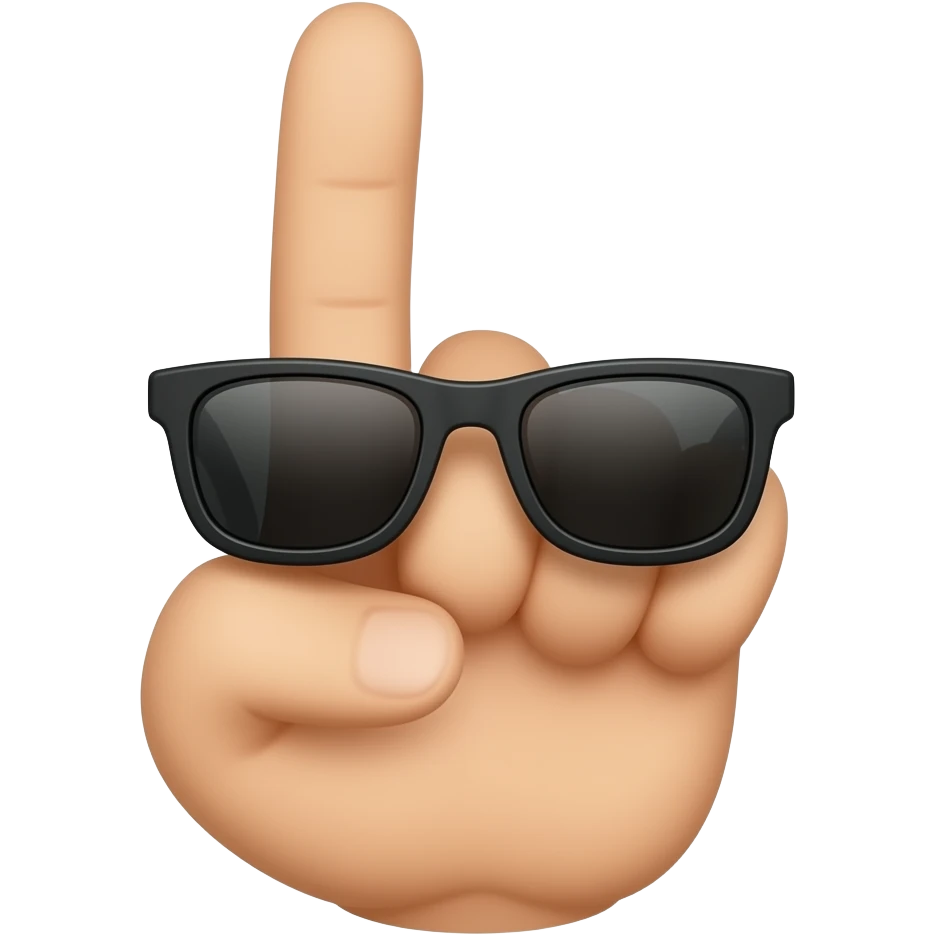 🖕😎 emoji not human the circle not the finger it self emoji