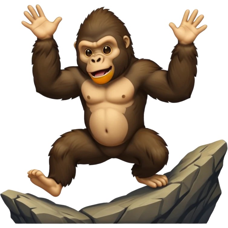 gorilla jumping off a cliff emoji
