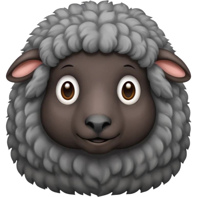 Oveja negra con canas emoji