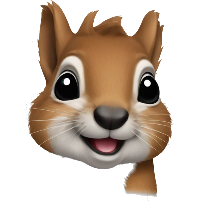 squirrel with a black french mustache emoji