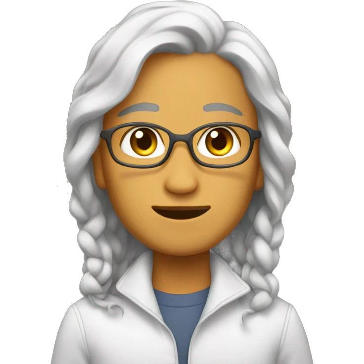 Девочка в серой шубе emoji